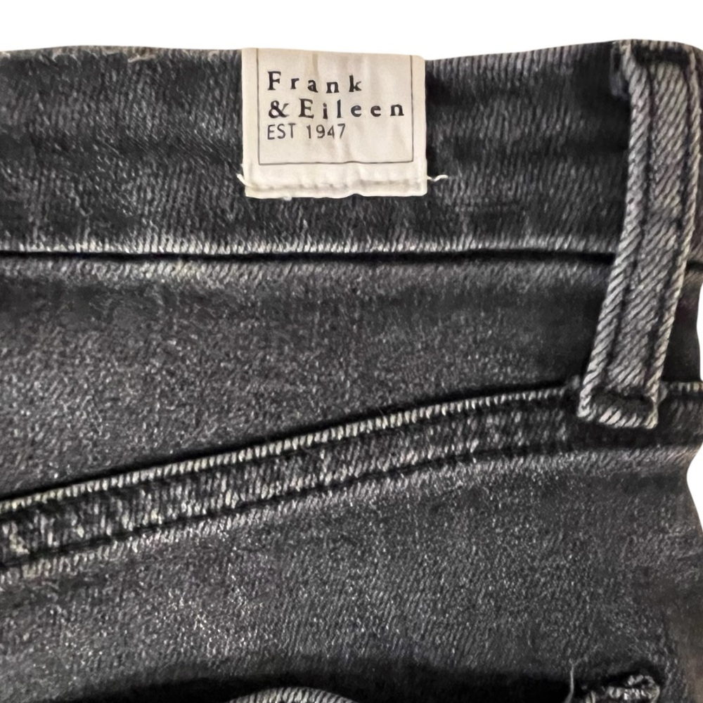 Frank & Eileen Derry Signature Slim Straight Washed Black Raw Hem Jeans Size 27 - Picture 10 of 14